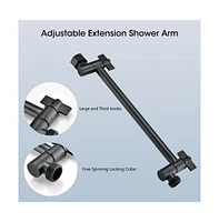 Rainsken Shower Head, 10 Inch High Pressure Rainfall Shower Head/Handheld Shower Combo with 11 Inch Extension Arm