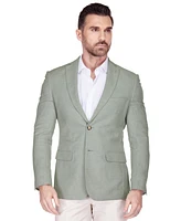 Gino Vitale Men's Slim Fit Linen-Blend Blazer