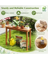 Wooden Plant Stand Outdoor Indoor Solid Wood Flower Pot Holder Display Shelf