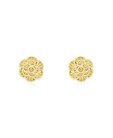 The Lovery Gold Rose Stud Earrings 14K Gold