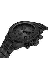 Tissot Men's Swiss Chronograph Seastar 1000 Black-Tone Stainless Steel Bracelet Watch 38mm