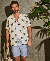 Cubavera Men's Palm Tree Print Short-Sleeve Button-Down Shirt