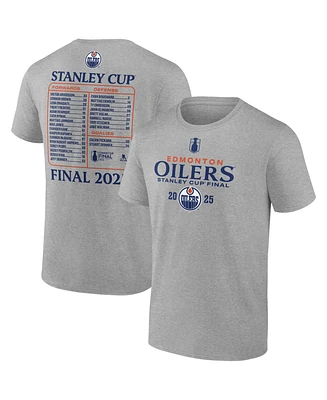 Fanatics Men's Steel Edmonton Oilers 2025 Nhl Stanley Cup Playoffs Roster T-Shirt
