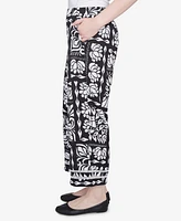 Ruby Rd. Petite Lotus Patchwork Crepe Capri Pants