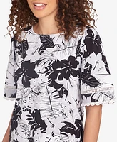Ruby Rd. Petite Tropical Layered Print T Shirt