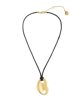 Steve Madden Black Mariner Heart Pendant Necklace