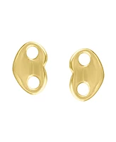 Steve Madden Gold Mariner Heart Stud Earrings