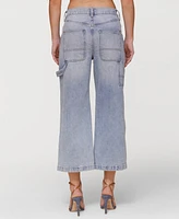 Avec Les Filles Women's Drawstring Cropped Utility Jeans