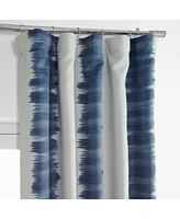 Half Price Drapes Flambe Blue Striped Room Darkening Curtain