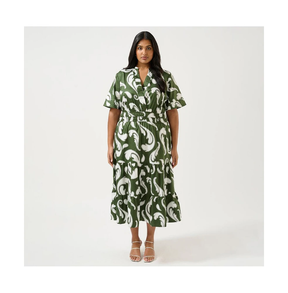 Sandswept Elasticated Midi Dress