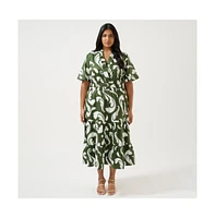 Sandswept Elasticated Midi Dress