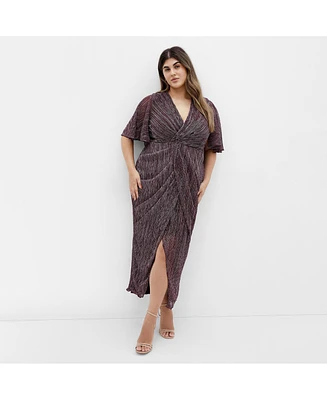 City Chic Plus Lily Sparkle Maxi Dress