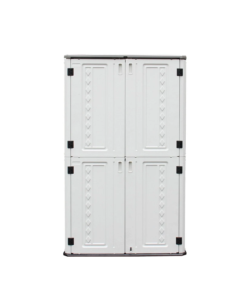 Mondawe American Style 2-Tier Outdoor Storage Cabinet