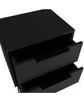 Depot E-shop Begonia 2 Nightstand, Hairpin Legs, Two Drawers
