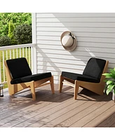 Slickblue 2-Pack Outdoor Patio Cushion Set with Removable Covers