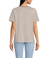 Lands' End Women's Relaxed Supima Cotton Crew Neck T-Shirt