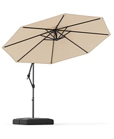 Offset Hanging Umbrella with Base Patio Cantilever Tilt