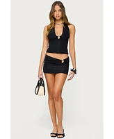 Edikted Women's Billey Metal Ring Halter Top