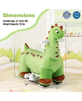 6V Kids Ride on Dinosaur with Foot Pedal and Padded Seat and Music