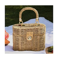Women's The Straw-Lunea Hand Bag - Khaki Brown