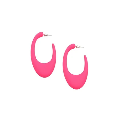 Sohi Women's Pastel Hoop Earrings