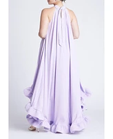 Eloquii Plus High Low Dramatic Ruffle Detail Dress