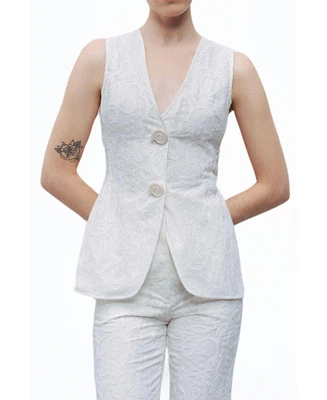 Nocturne Women's Floral Embroidery Vest
