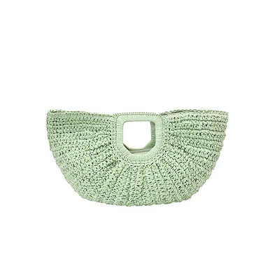 Women's The Sol-Straw Hand Bag - Mint Green