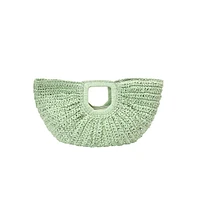 Women's The Sol-Straw Hand Bag - Mint Green