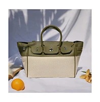 Women's The Panel-Overlap Satchel Bag