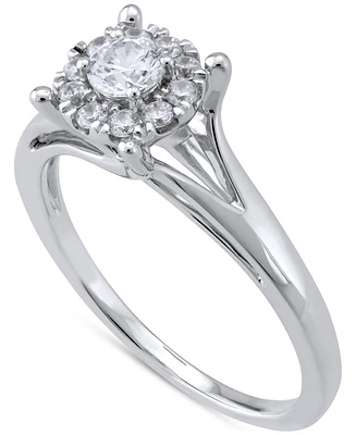 Diamond Halo Engagement Ring (1/3 ct. t.w.) 14k Gold