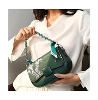 Women's The Coilmark Curve Hand Bag - Jungle Green
