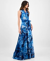 julia jordan Women's Sleeveless Maxi Shirtdress