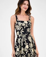 julia jordan Women's Sleeveless Square-Neck Dress