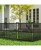 Slickblue Air Conditioner Fence Panel with Metal Ground Stakes for Outside