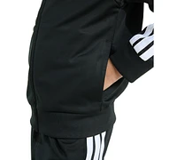 adidas Toddler & Little Boys Tricot Long-Sleeve Essential 3-Stripe Track Jacket Pants, 2 Piece Set