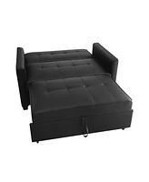 Gold Sparrow 51" Faux Leather Chandler Convertible Loveseat Bed, Created for Macy's
