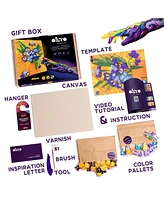 Wise Elk Okto Sensory Art 3D Painting "Irises" – 11.8" x 15.7" Canvas Kit
