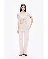 Nocturne Women's Floral Embroidered Detailed Vest