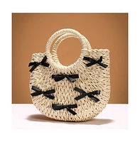 Women's The Bow-Straw Hand Bag