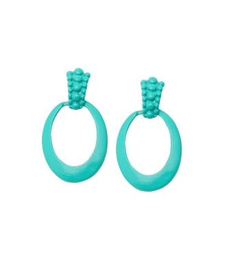 Sohi Womens Pink Halo Drop Earrings