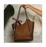 Women's The Metrograph Tote Bag With Pouch - Mocha Brown