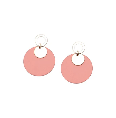 Sohi Women's Black Block Drop Earrings
