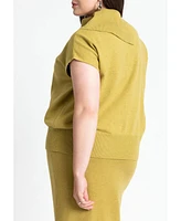 Eloquii Plus Asymmetrical Turtleneck Sweater