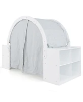 Slickblue Kids Play Tent with Curtain Shades and 8 Cubbies