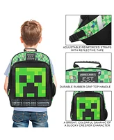 Minecraft Creeper Character 16” Kid's Backpack For School And Travel