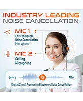 Delton 32Y Wired Computer Headset, Ms Teams Compatible, Stereo Headphones With Dual Noise-Cancelling Microphones, In-Line Controls, On-Ear Usb Headset