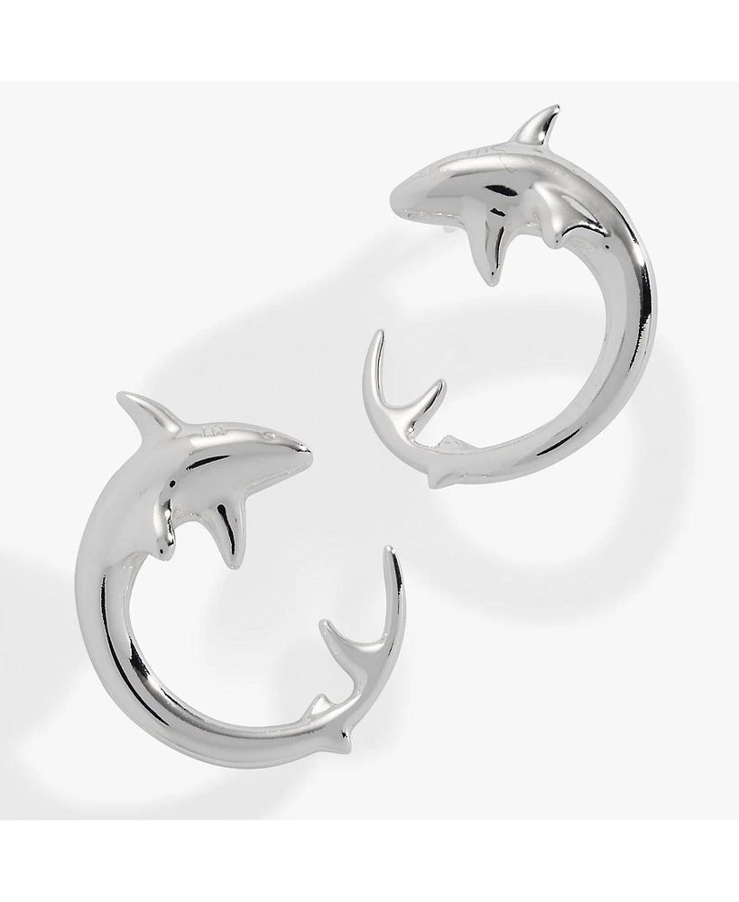 Alex and Ani Shark Front to Back Hoop