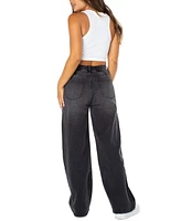 Celebrity Pink Juniors' Elastic-Back Wide-Leg Jeans