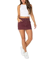 Celebrity Pink Juniors' Double-Button Contrast-Stitch Mini Skirt